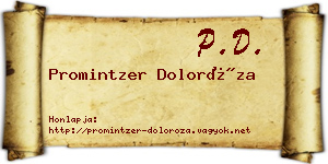 Promintzer Doloróza névjegykártya